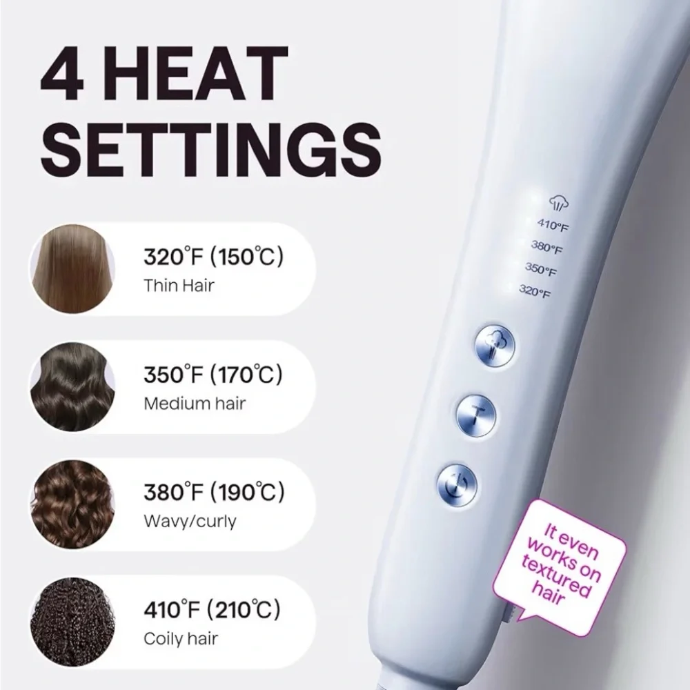 WAVYTALK - Light Blue - Pro Steam Hair Straightening Brush - Picture 2 of 2